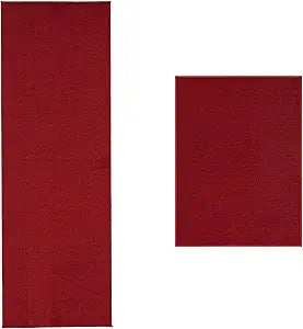 Machine Washable Non-Slip Rubberback Runner Rug Set for Home