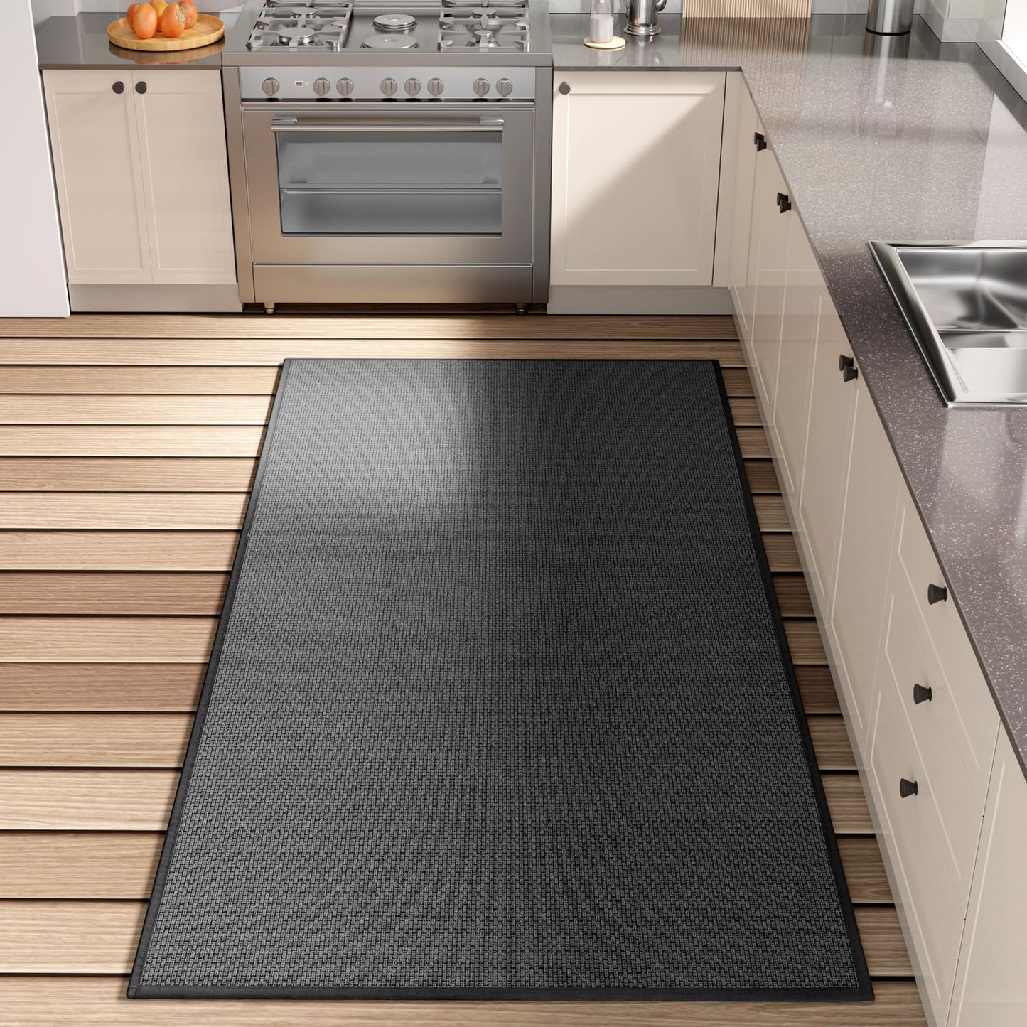 Cushioned Non Slip Kitchen Mat with Rubber Backing for Safety