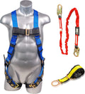 Full Body Safety Harness with Lanyard and Anchor Strap - OSHA