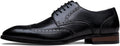 Jousen Men's Dress Shoes Leather Wingtip Oxford - Classic Shine upper