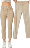 Yehopere Womens Winter Fleece Lined Jeans Slim Fit Warm Skinny High 27