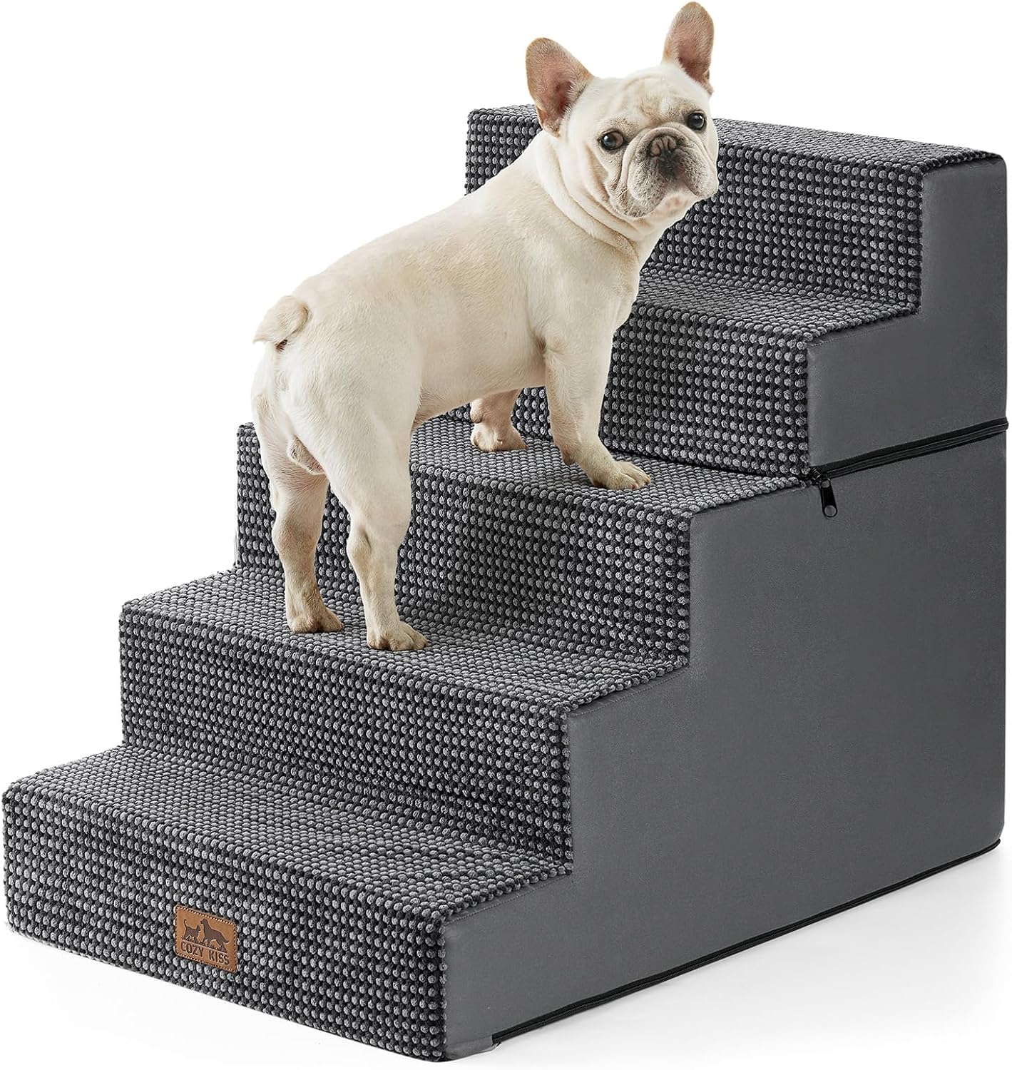 Dog Stairs for Small Dogs, 5 Tier Removable Wider Pet Steps