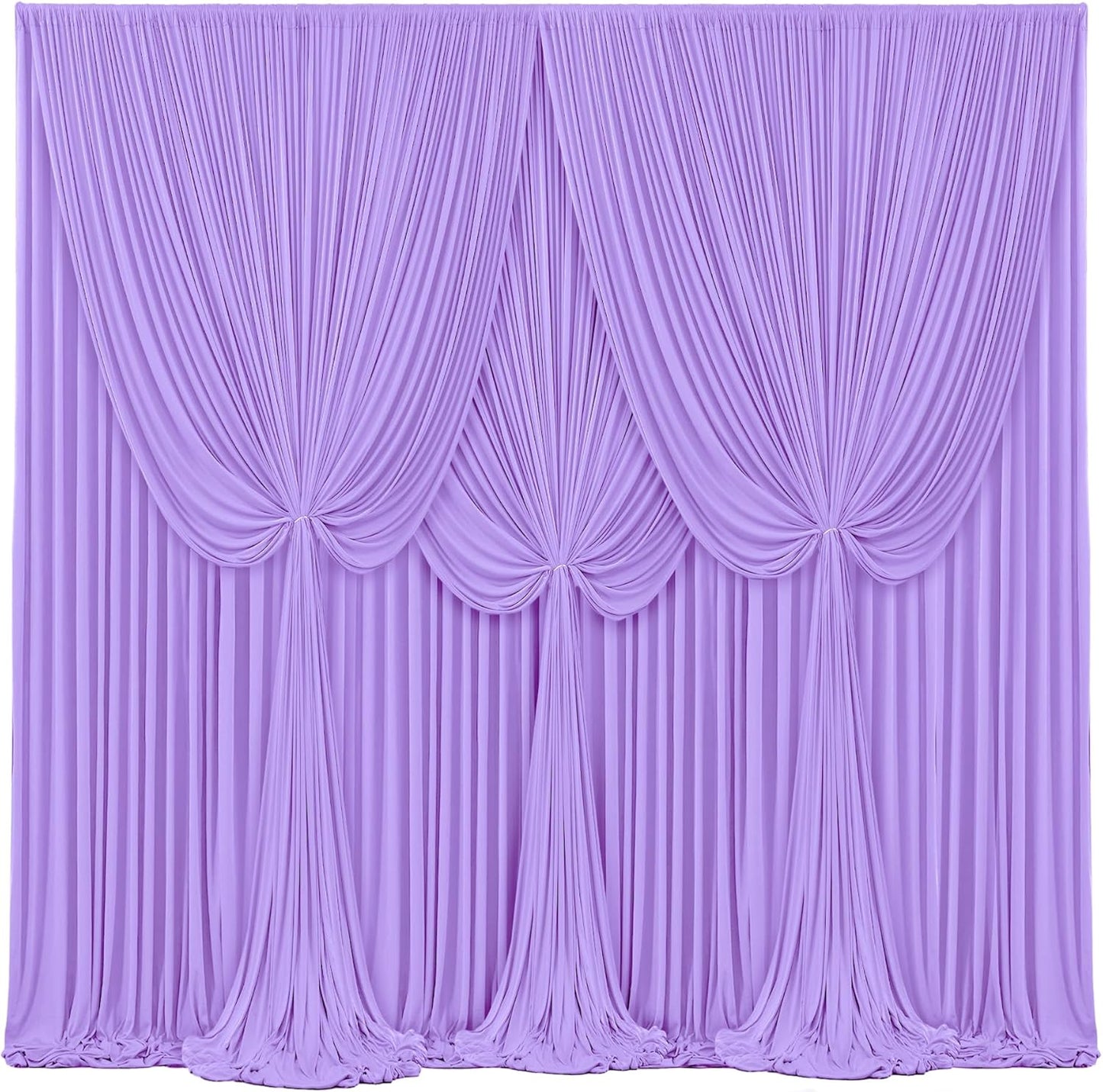 4 Panels Lavender Backdrop Curtains for Elegant Wedding Decor