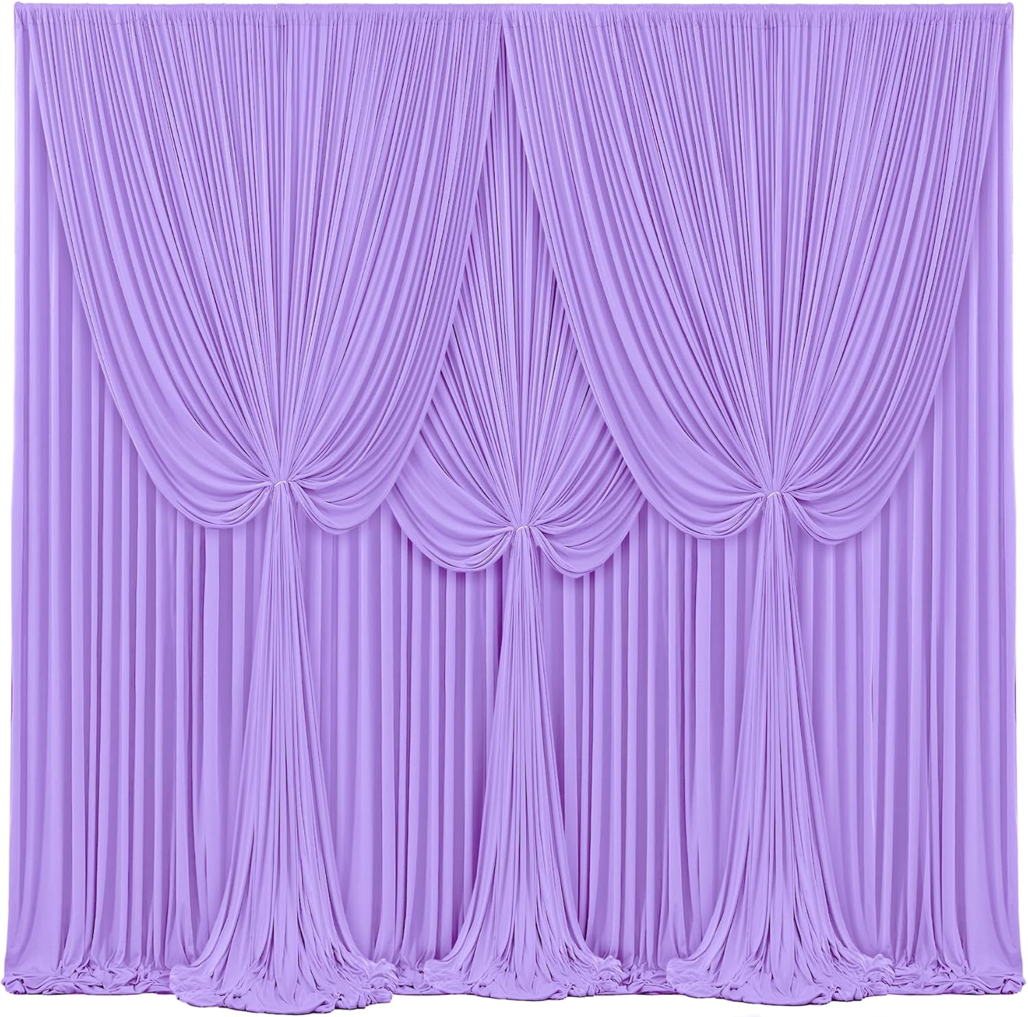 4 Panels Lavender Backdrop Curtains for Elegant Wedding Decor