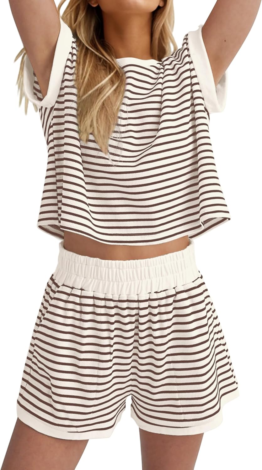 Women Summer 2 Piece Lounge Sets for Comfy Casual Wear