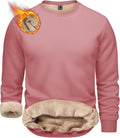TACVASEN Men's Crewneck Sherpa Lined Sweatshirt - Warm Everyday Layer