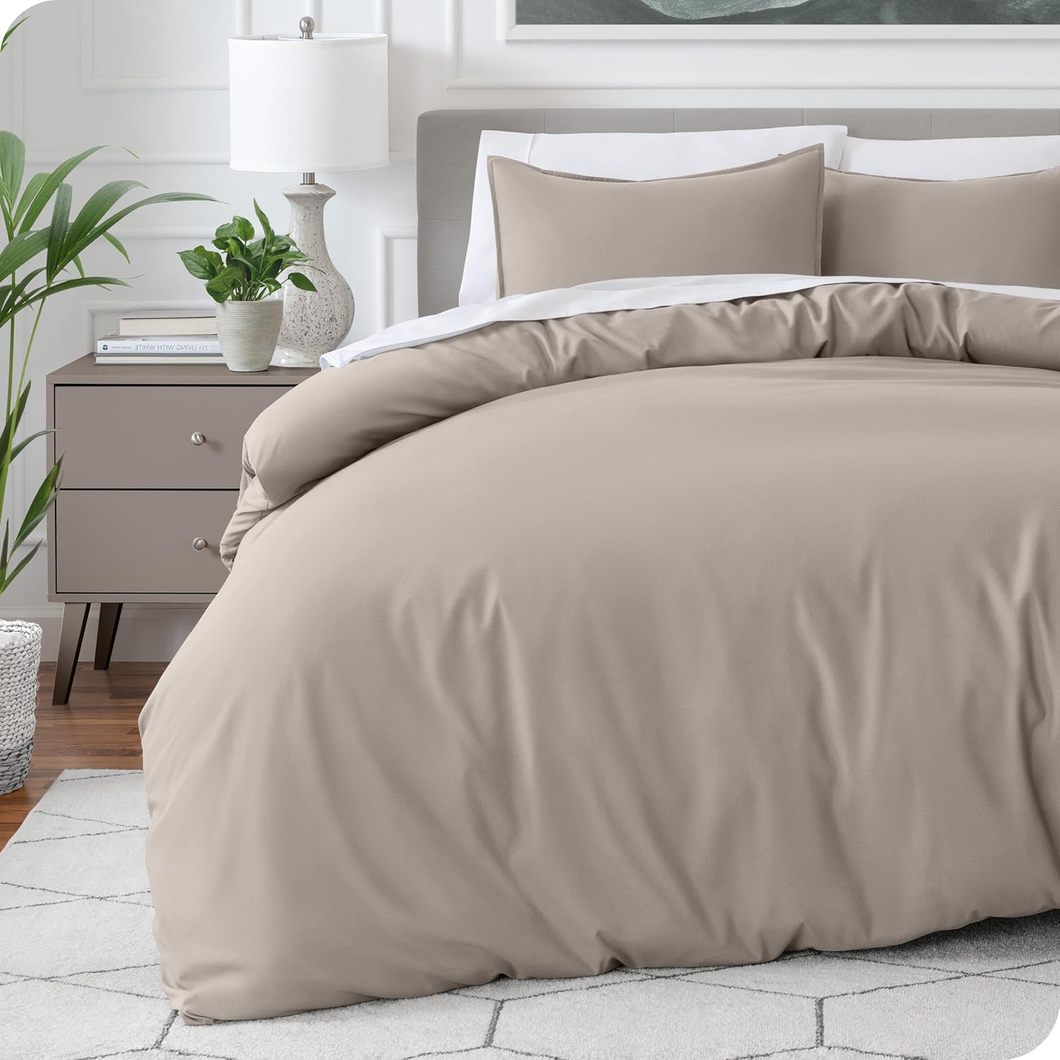 Bare Home California King Duvet Cover Set - Soft & Lightweight