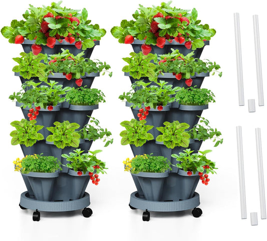 Strawberry Vertical Planters Tower Garden for Indoor Outdoor Use