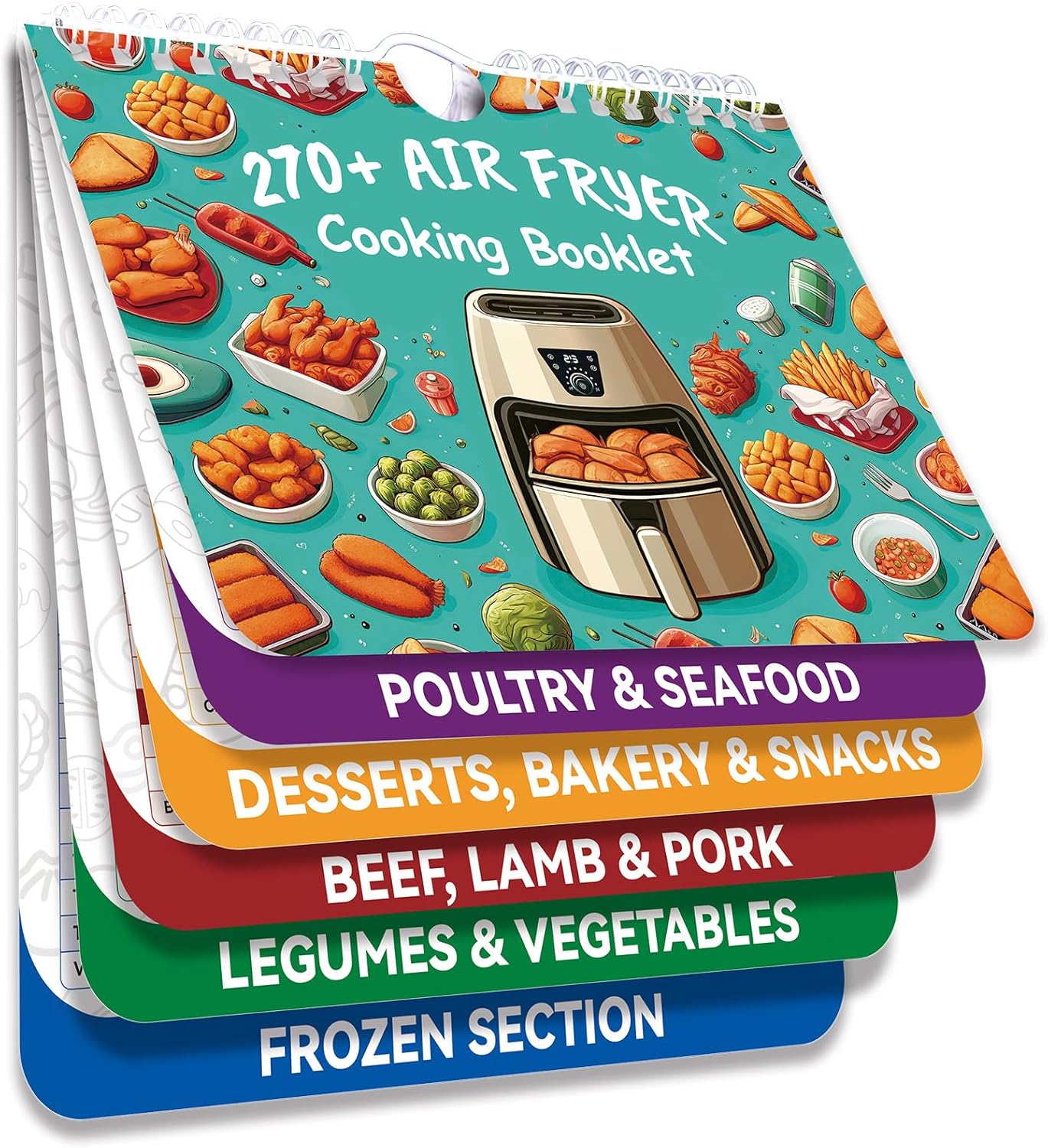 Air Fryer Cooking Guide Magnets - Easy Recipes