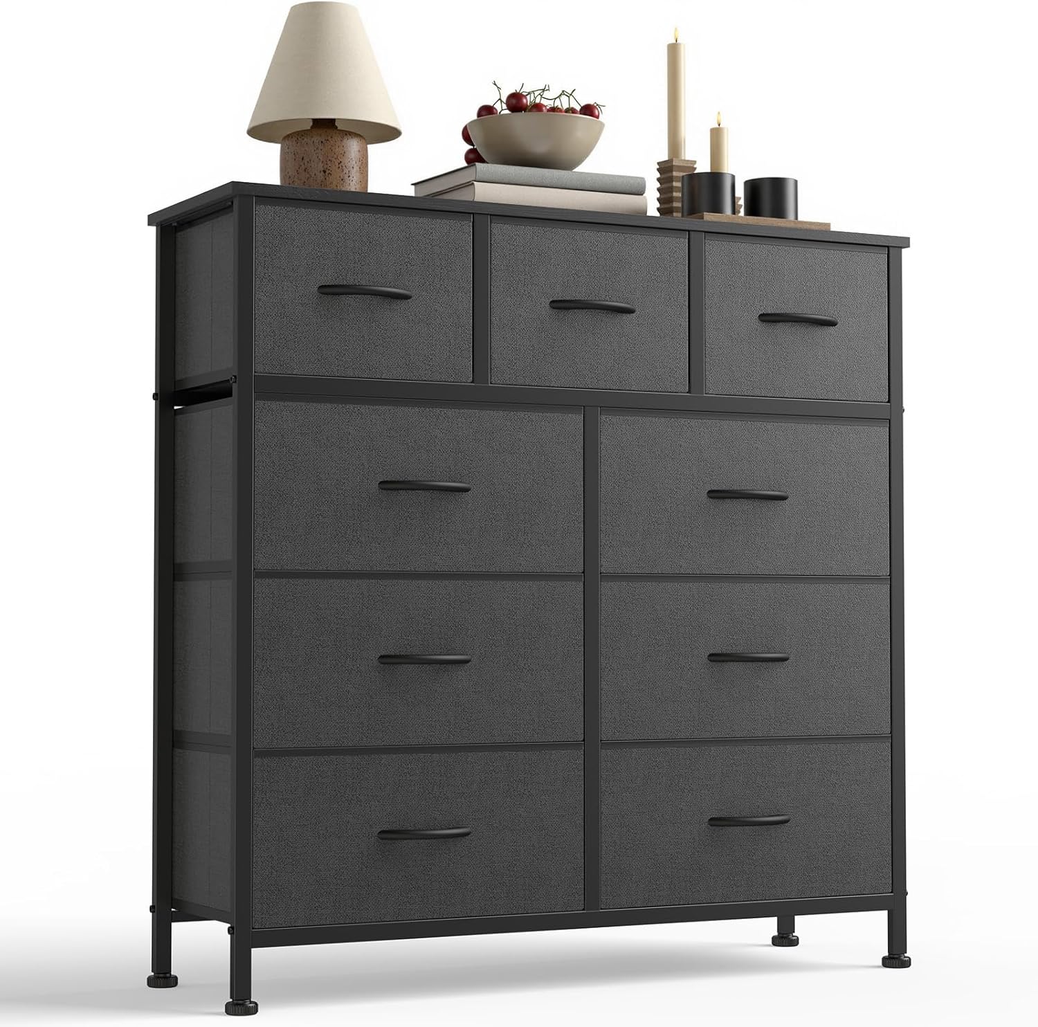 9-Drawer Fabric Dresser Storage Tower for Modern Living Spaces