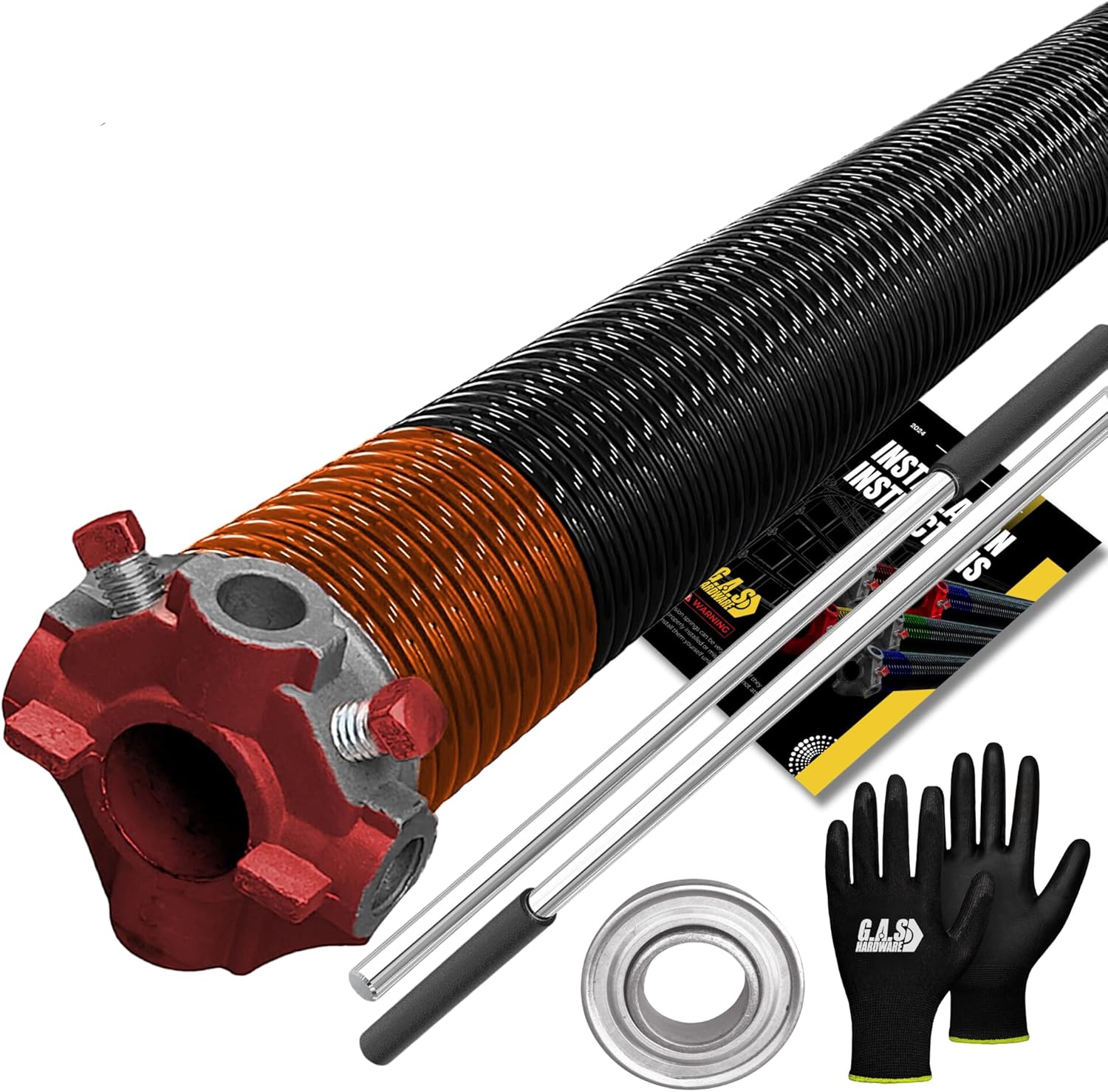 Garage Door Torsion Spring 273x2x35 with Steel Bearing and Tools