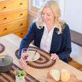 Homespice Prescott Jute Braided Placemats Set of 4 - Rustic Black