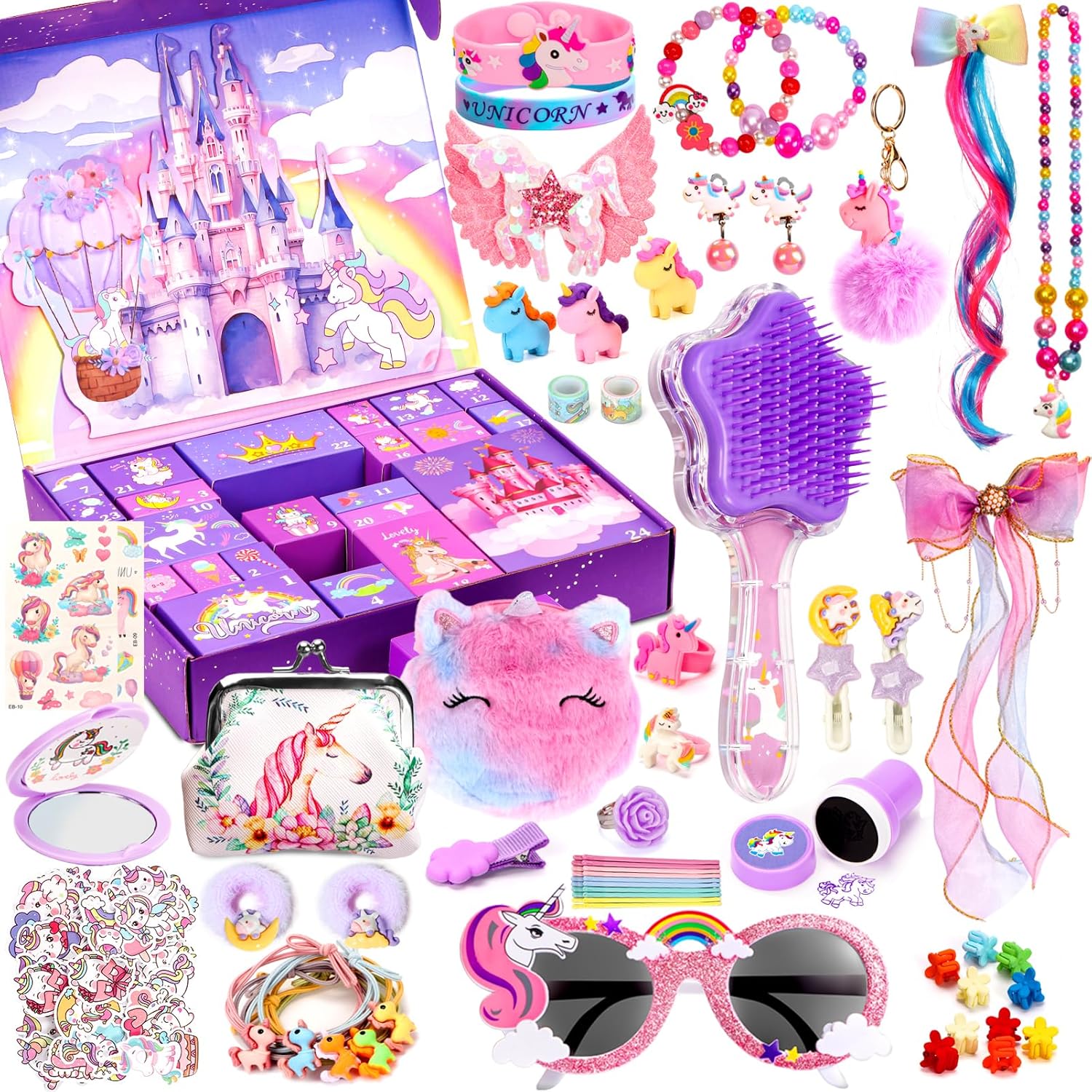 Girls Advent Calendar 2025 with Unicorn Gifts for Kids