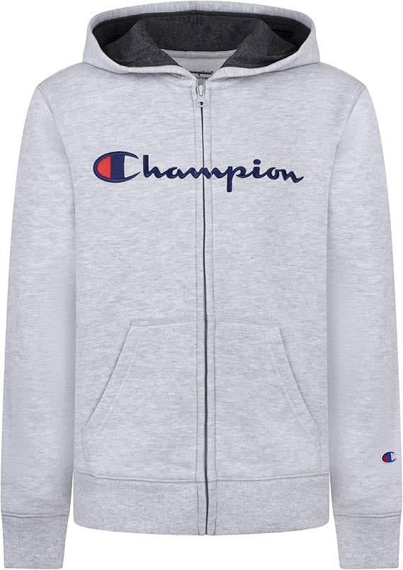 Champion Boys Fleece Hooded Zip Up Sweatshirt for Kids Wear