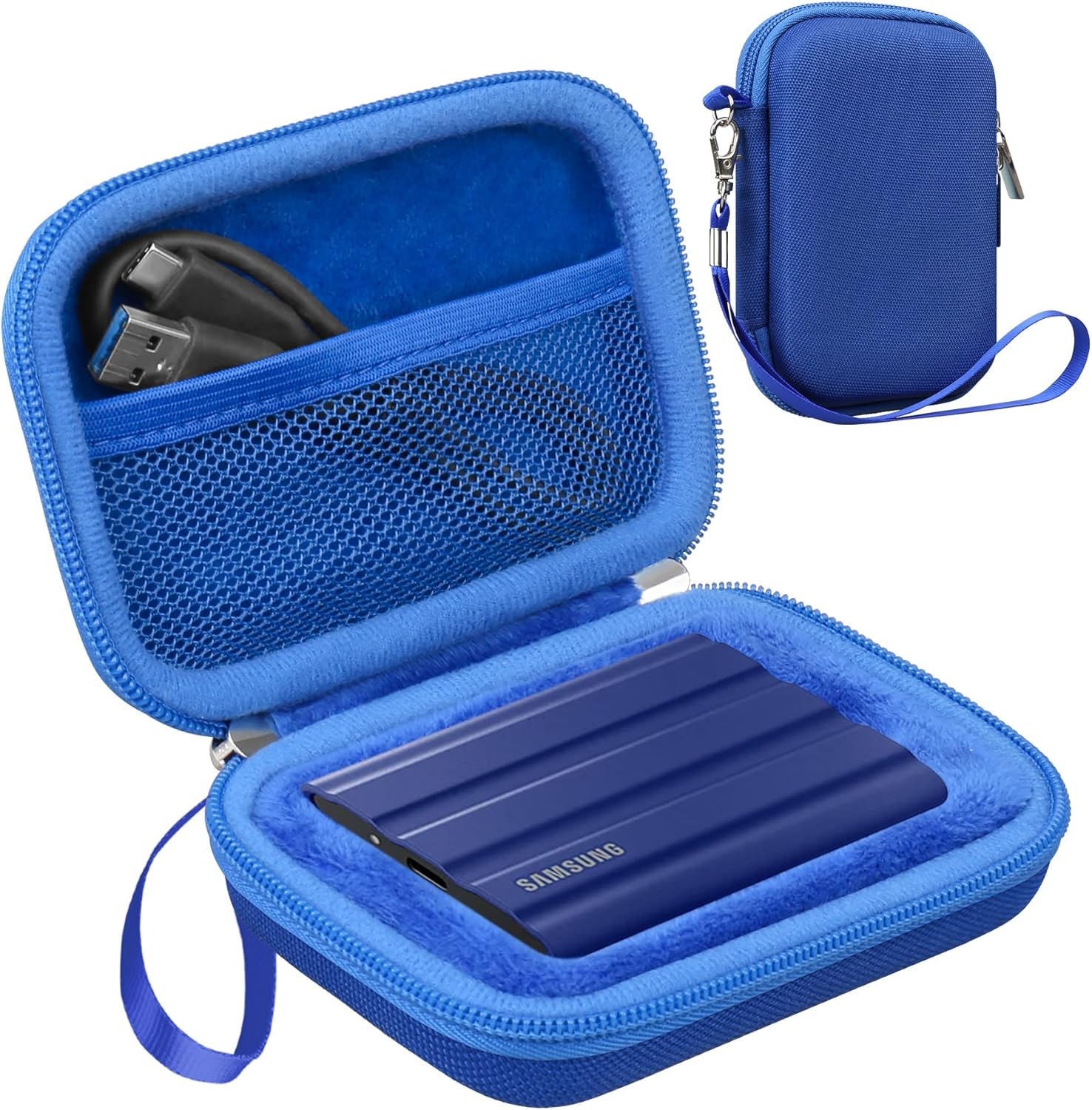 Protective Blue Hard Case for Samsung T7 SSD