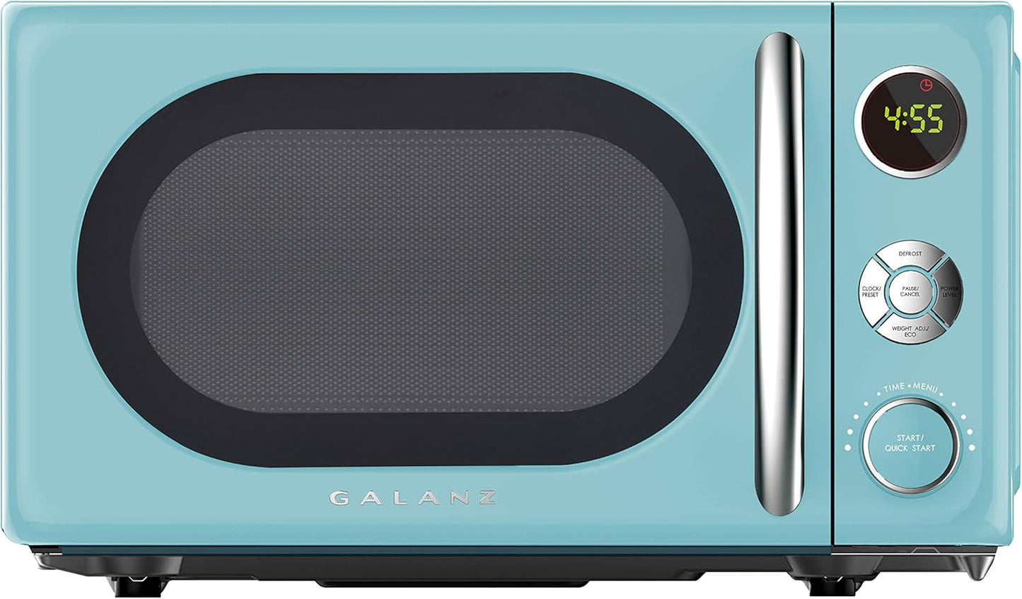 Galanz Retro Microwave Oven with Pull Handle Design and Child Lock