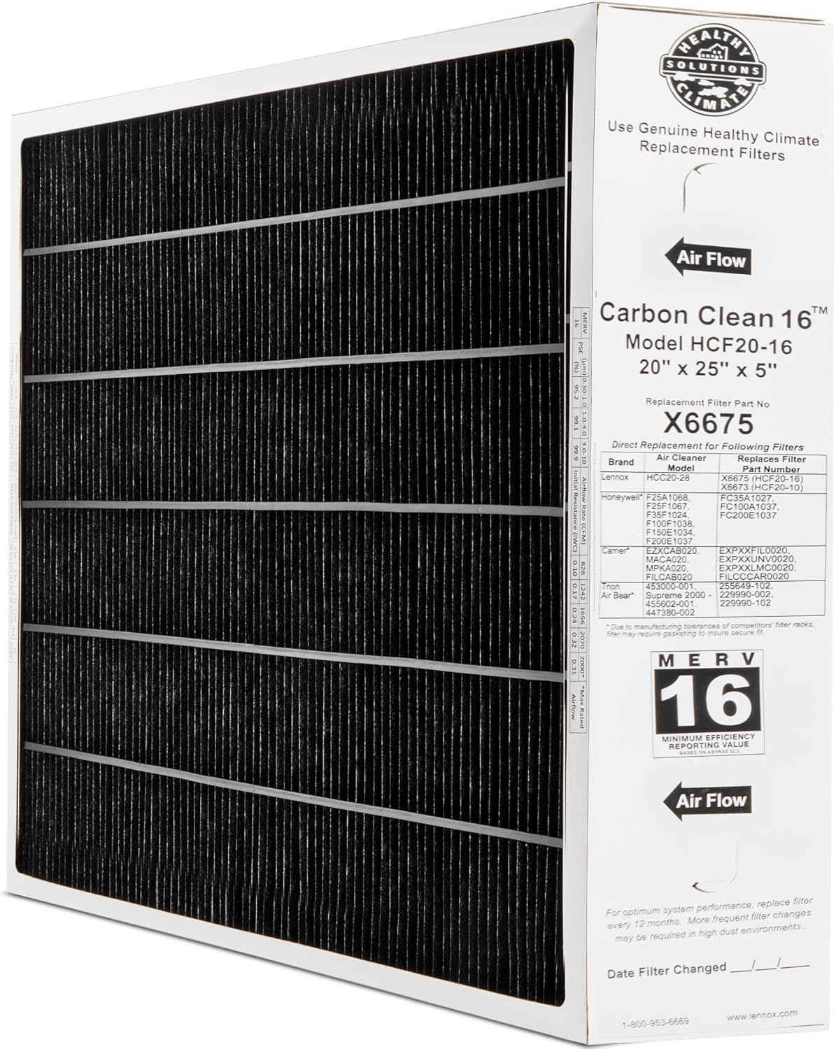 Lennox Healthy Climate X6675 HCF20-16 Carbon Clean Filter Review