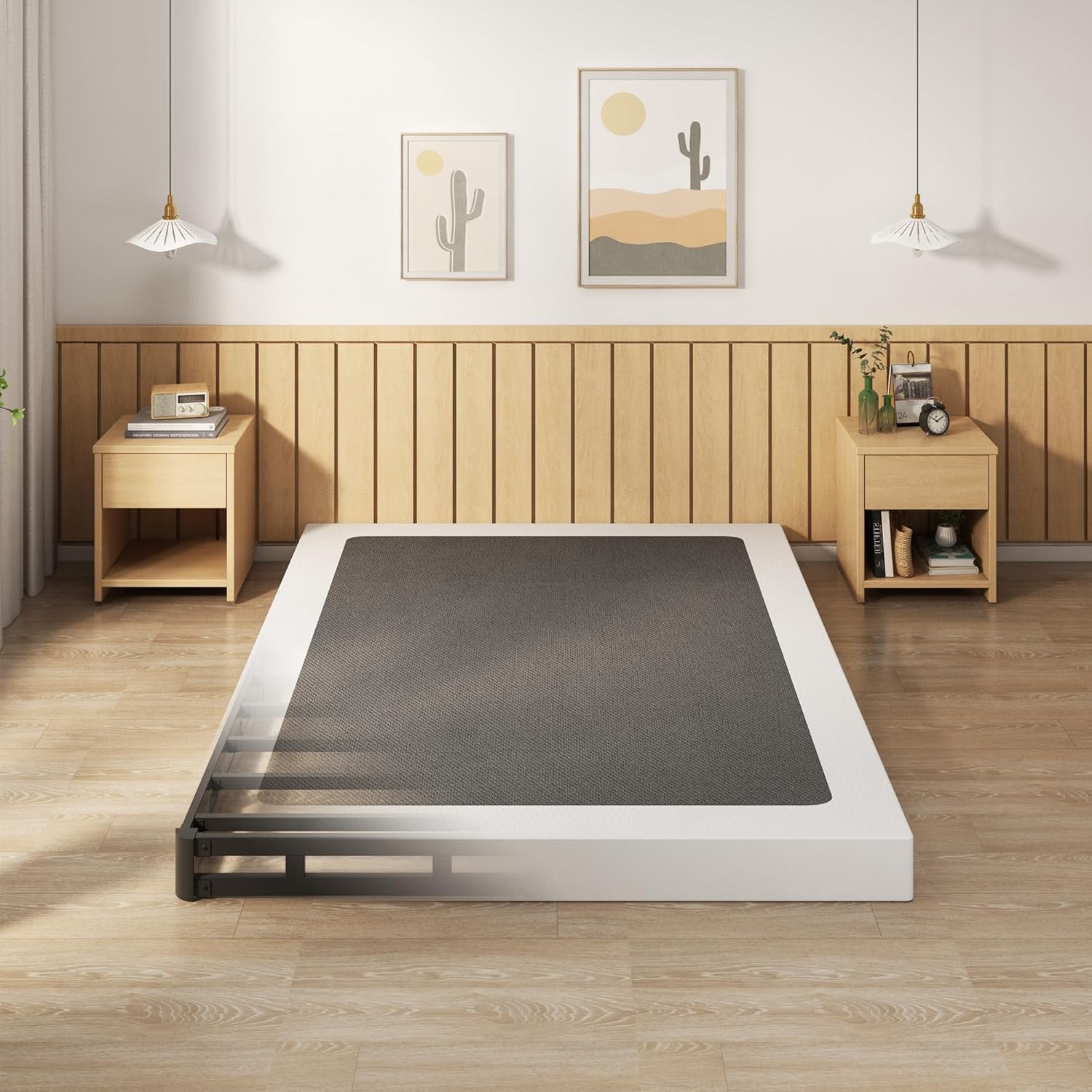 EMODA 4 Inch California King Box Spring Bed Base for Comfort