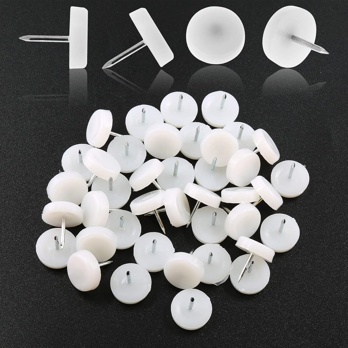 Protective Nylon Chair Glides - 40 PCS, Wood Floors - Qjaiune