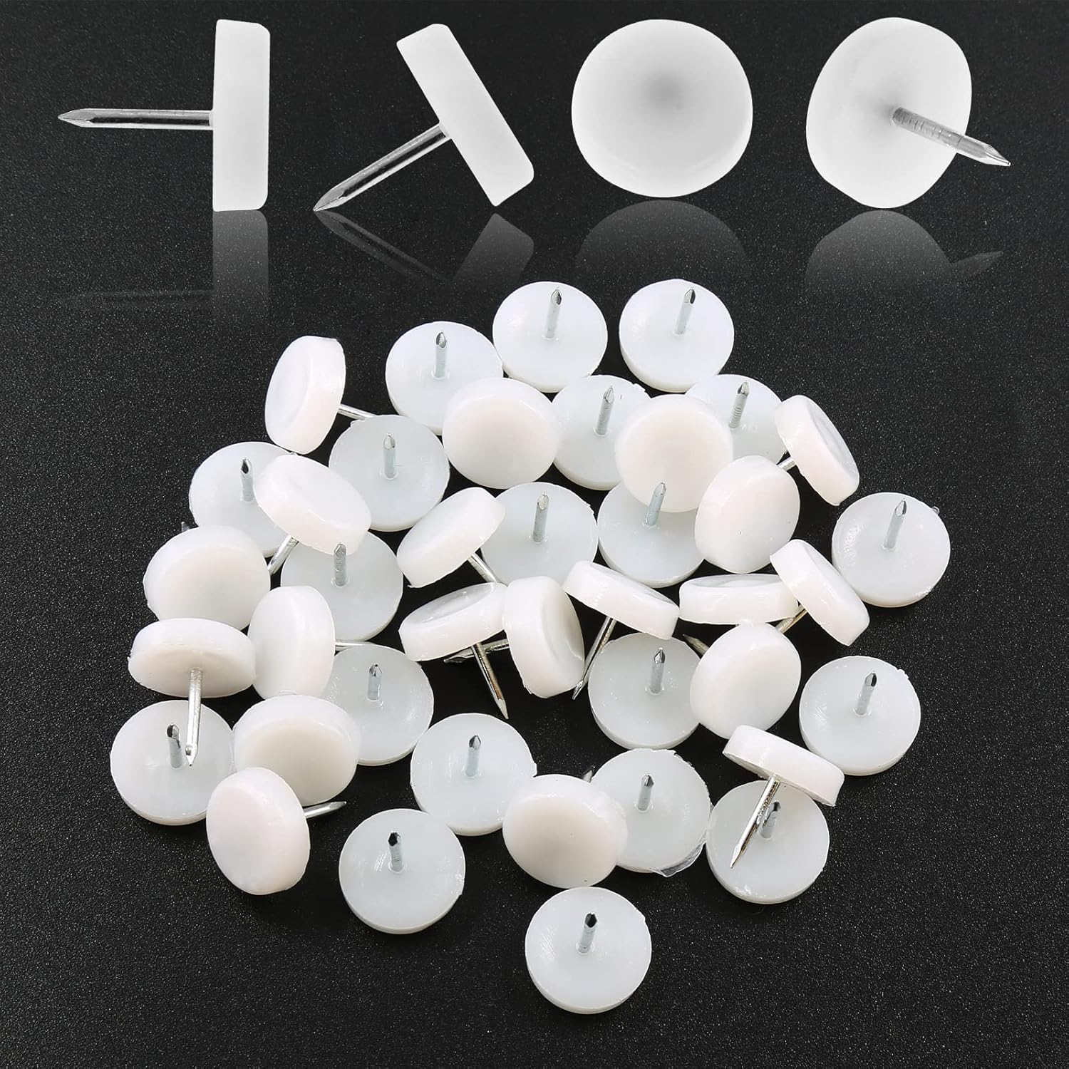 Protective Nylon Chair Glides - 40 PCS, Wood Floors - Qjaiune