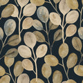 Gold Leaf Vintage Peel and Stick Wallpaper Black and Gold - Removable