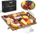 SMIRLY Charcuterie Boards Set - Large Acacia Cheese Board Set