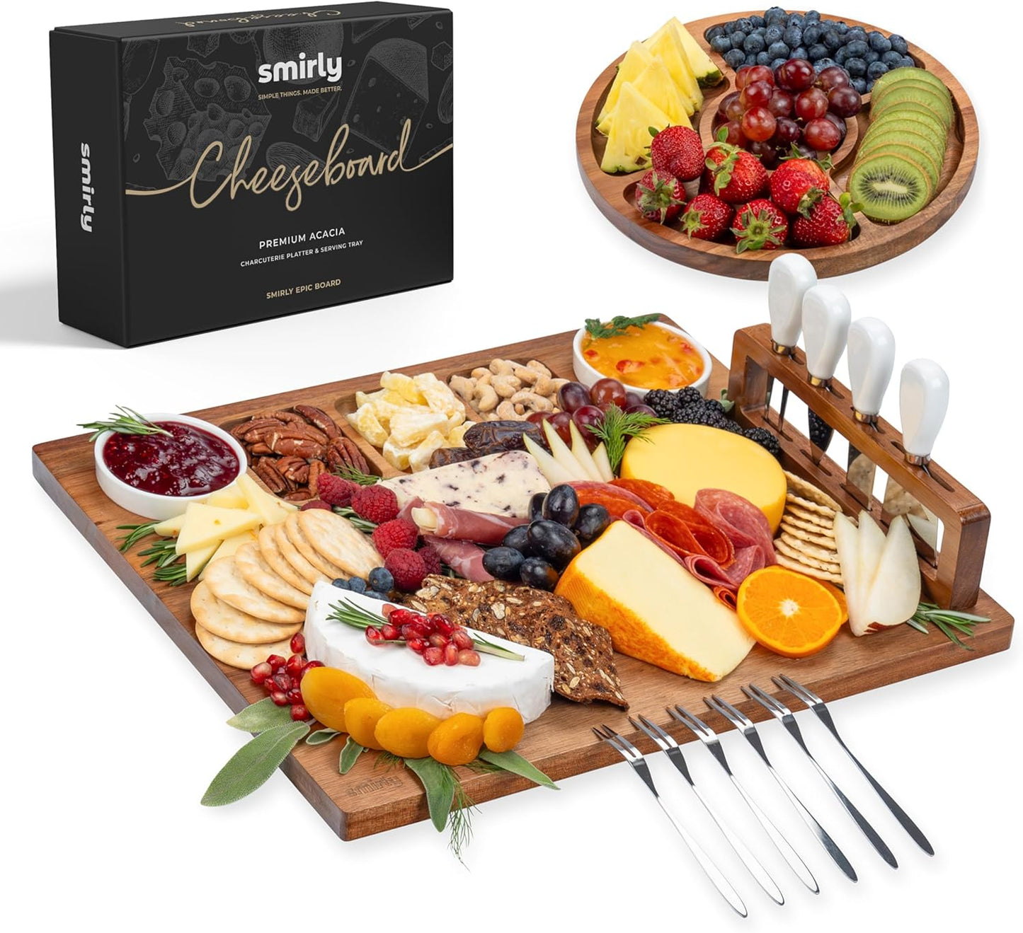 SMIRLY Charcuterie Boards Set - Perfect for Entertaining Guests