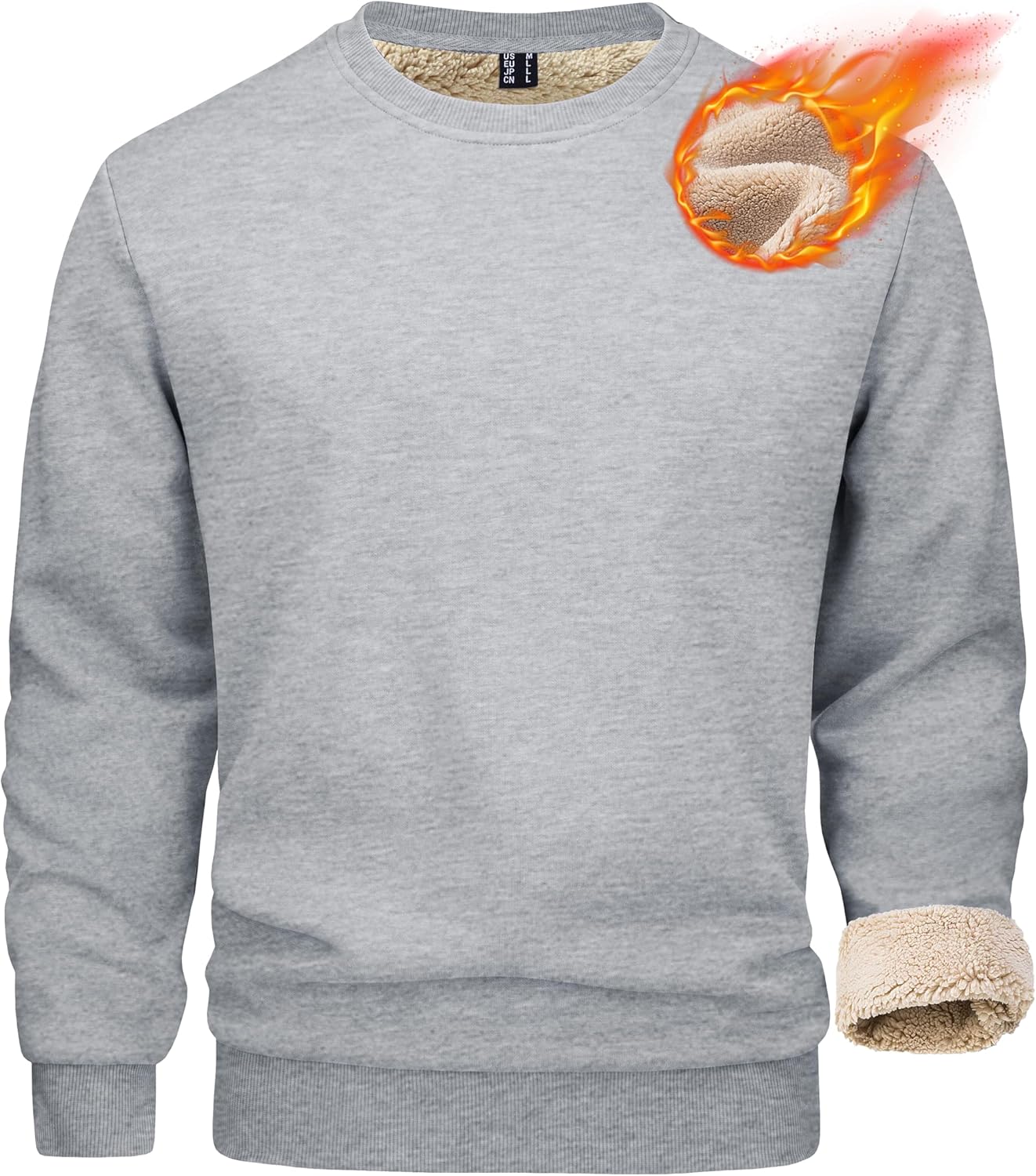 MAGCOMSEN Men's Sherpa Lined Sweatshirts for Ultimate Warmth