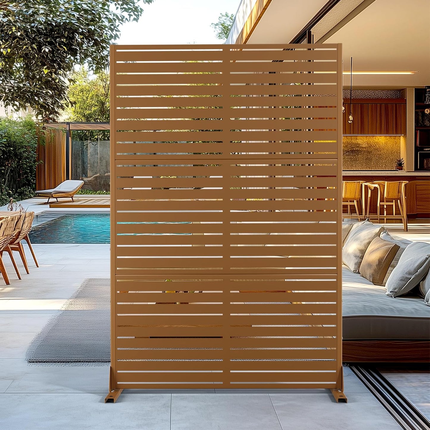 Outdoor Privacy Screen for Patio - Stylish Metal Fence Panels