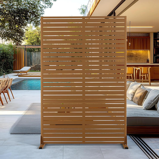 Outdoor Privacy Screen for Patio - Stylish Metal Fence Panels