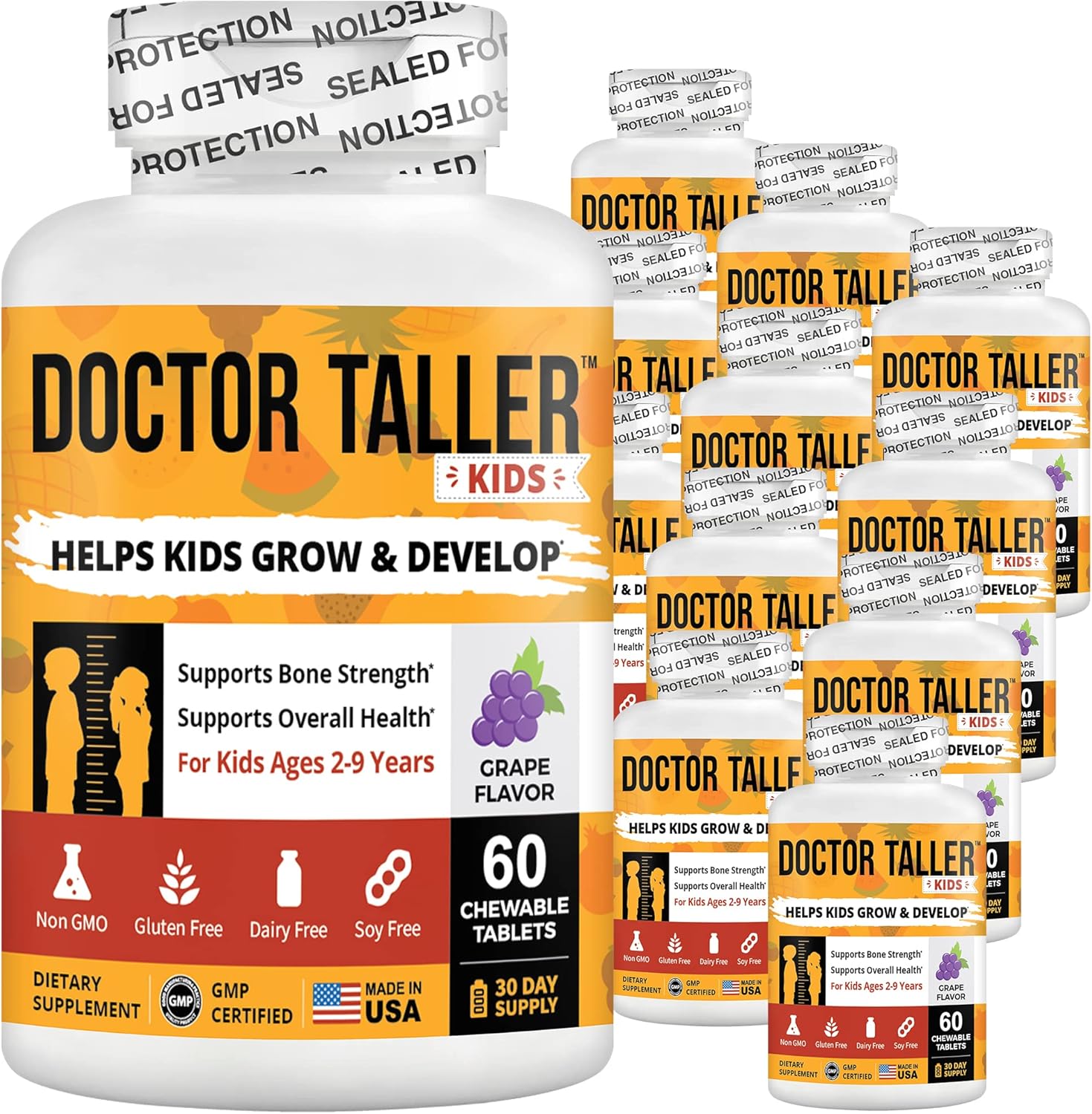 Doctor Taller Kids Multivitamins and Calcium Chewable Tablets