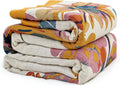 Boho Throw Blanket Queen Size 90in x 90in - Reversible Cotton Comfort