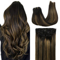 GOO GOO Clip in Hair Extensions 22in 120g - Natural Balayage Boost