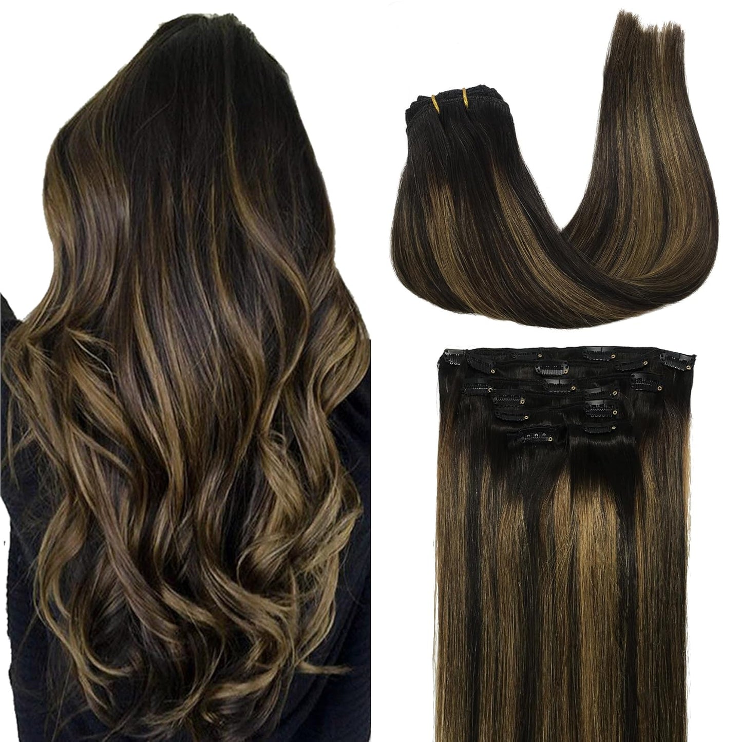 Clip in Hair Extensions Real Human Hair for Luxurious Style