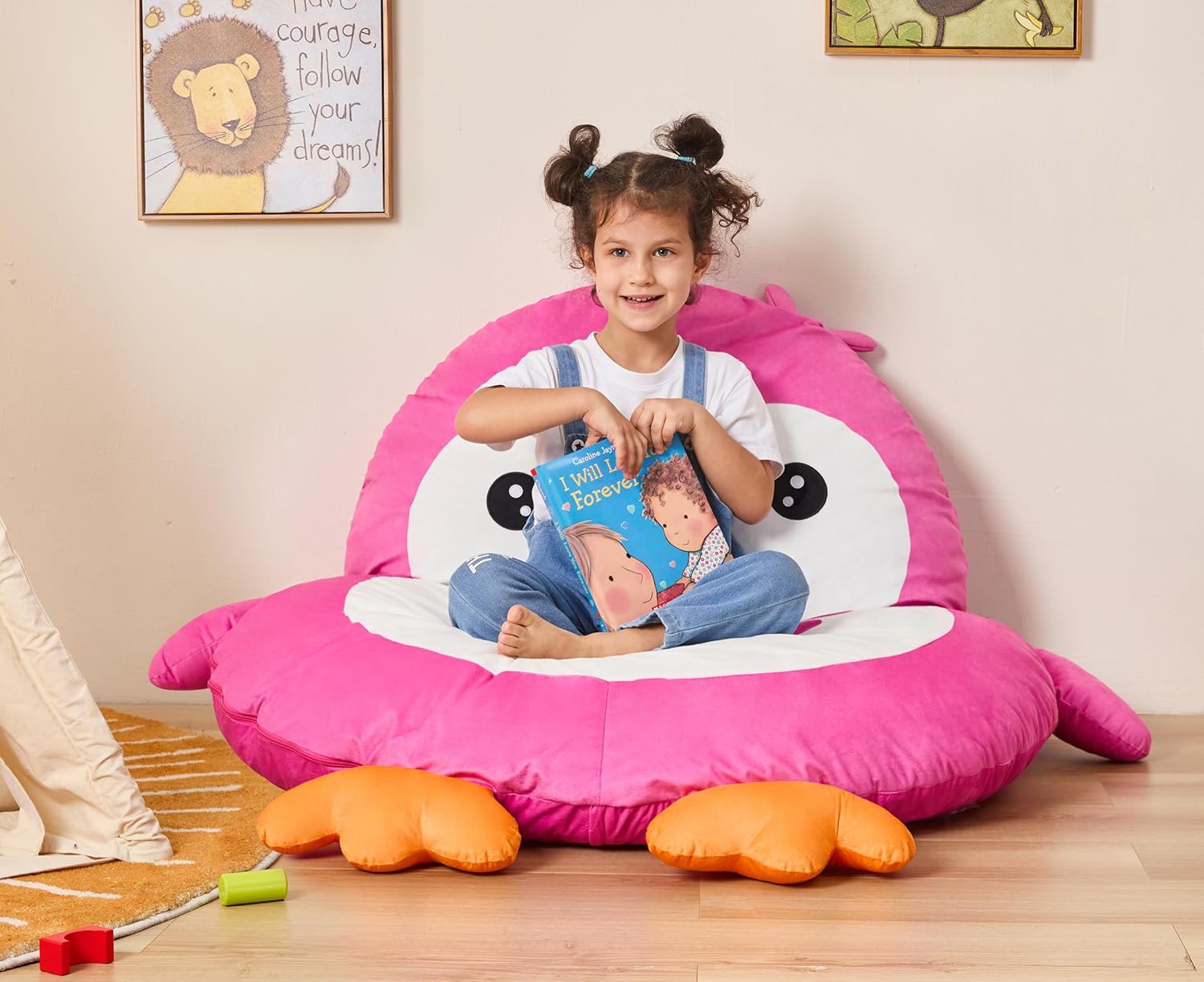 Penguin Kids Bean Bag - Cozy Lounger for Playroom