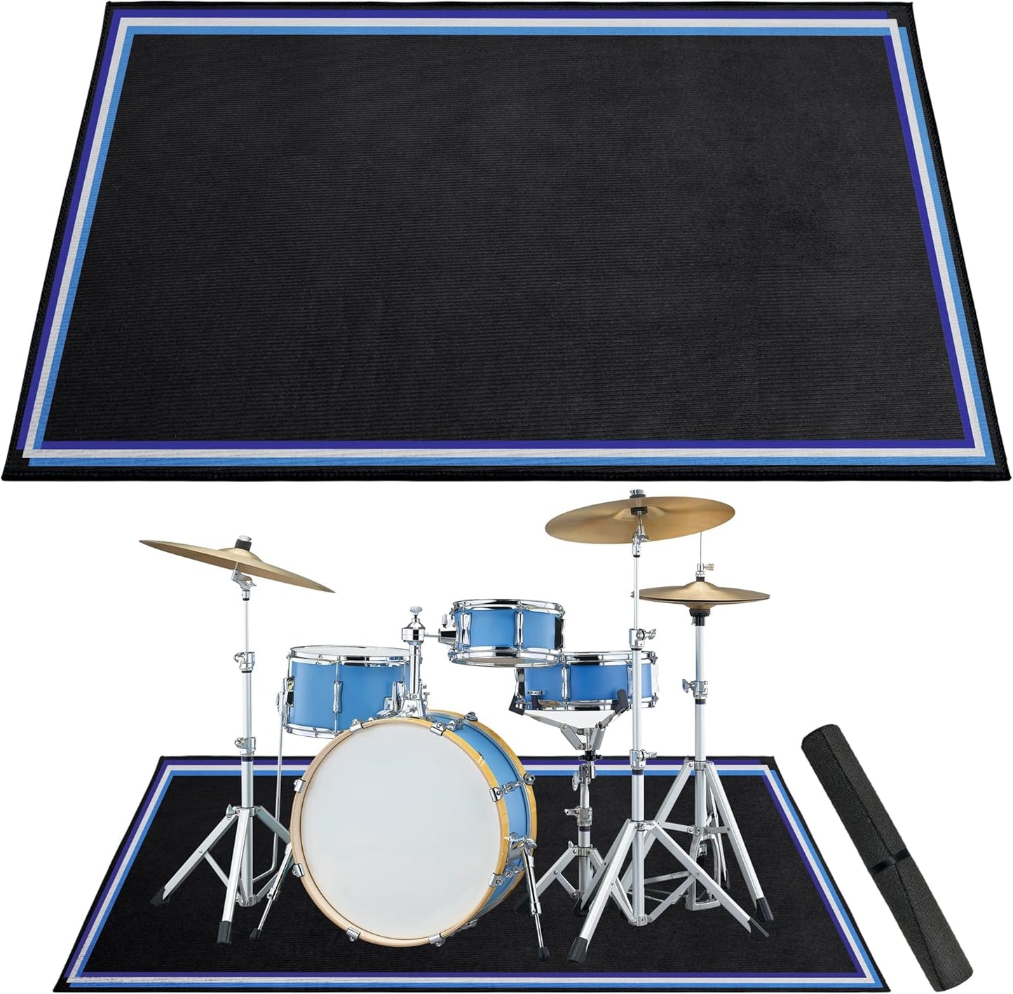 Colorful 4 x 6 Ft Drum Rug Mat for Indoor Outdoor Use