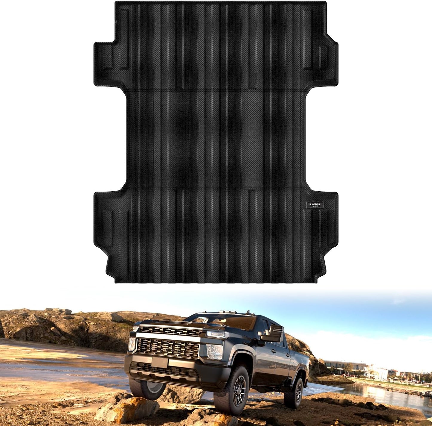 LASFIT Truck Bed Mat for Chevrolet Silverado 2020-2026 6.8FT
