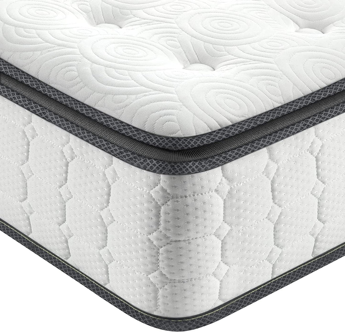 Vesgantti Queen Mattress 12 Inch Hybrid Pillow Top Comfort