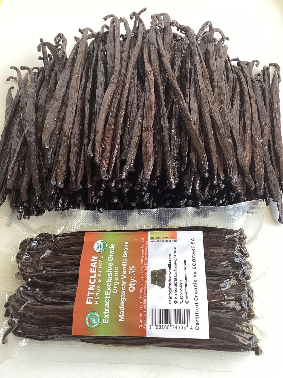 Organic Madagascar Vanilla Extract Grade B Beans for Baking