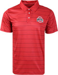 FOCO Men's NCAA Team Logo Striped Polyester Polo - Fan Ready