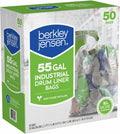 Berkley Jensen 1.2mil 55 Gallon Industrial Drum Liner Bags - Heavy
