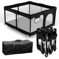 Foldable Baby Playpen with Gate - Extra Large Collapsible Play Yard