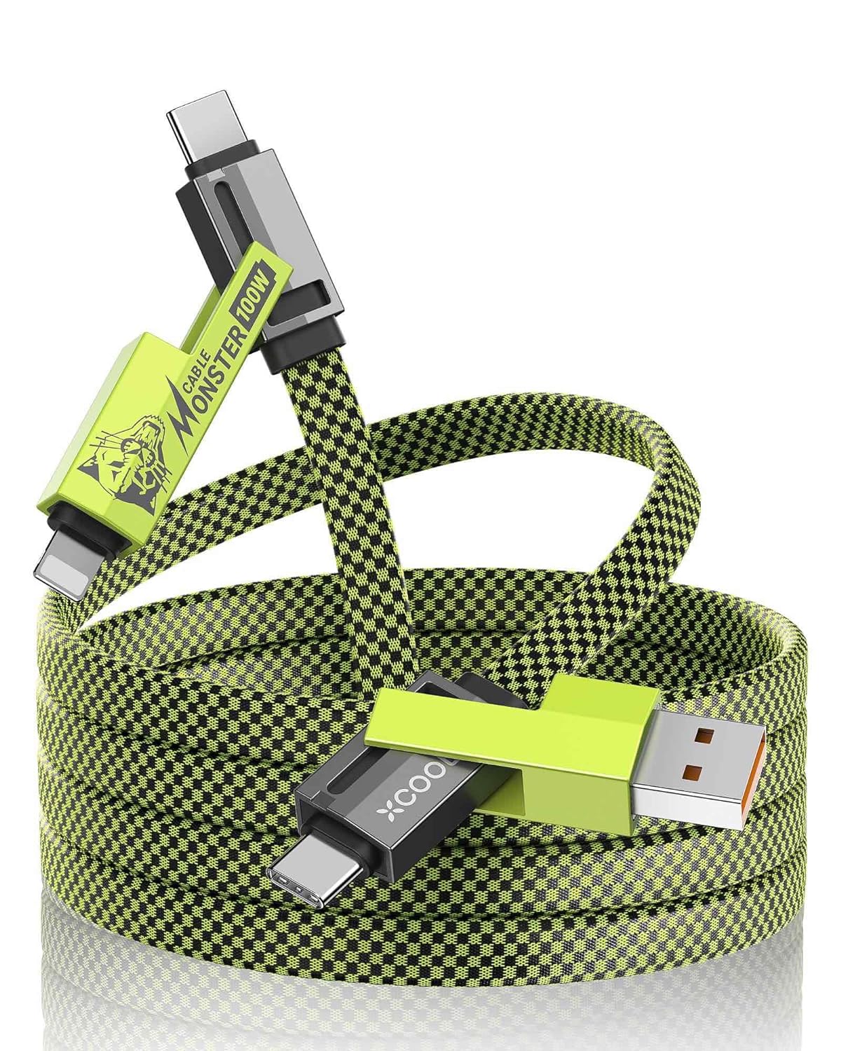 XCOOL 4-in-1 100W USB-C Cable: Fast Charge Any Device!