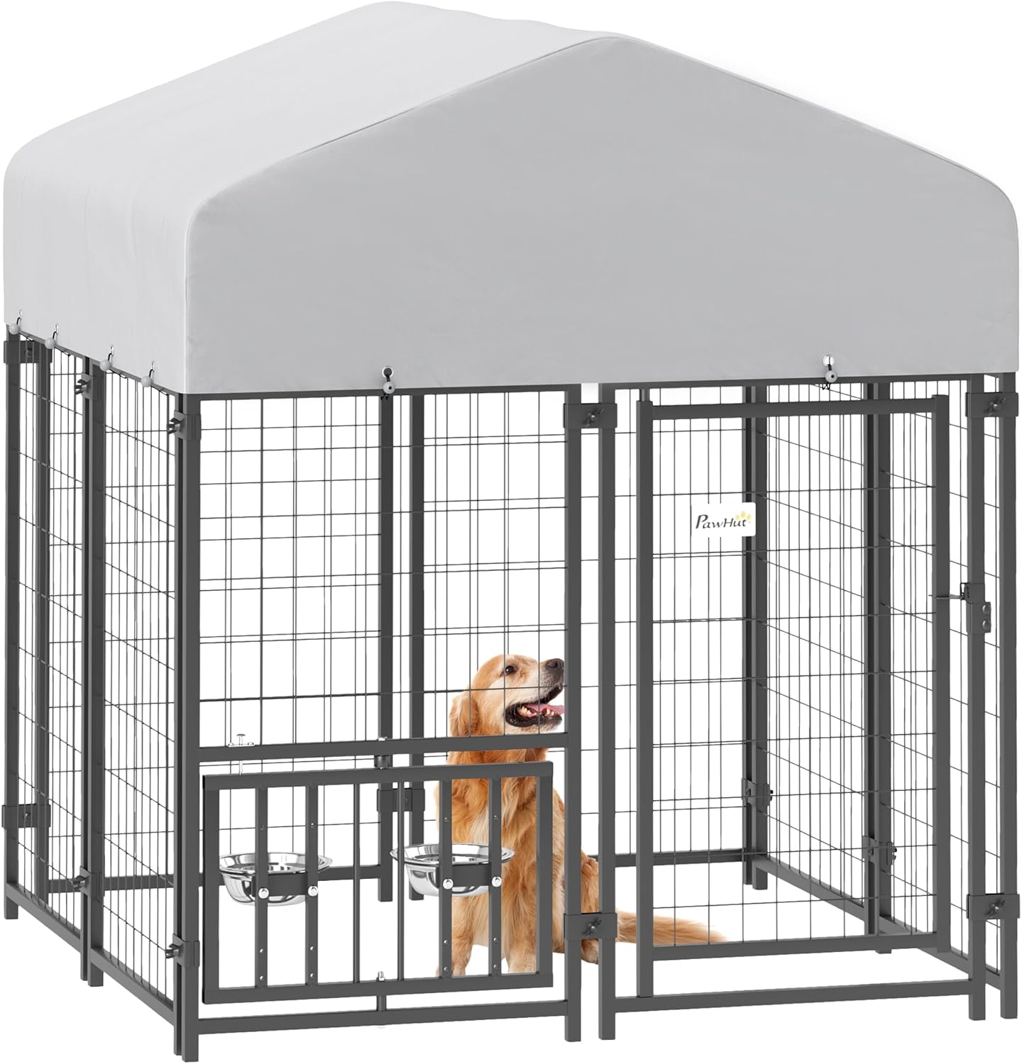 PawHut 4ft x 4ft x 4.5ft Outdoor Dog Kennel for Small Dogs