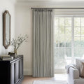 102 in Pinch Pleat Curtains for Sliding Door - Rustic Grey Elegance