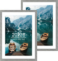 20x28 Picture Frame Set of 2 Rustic Grey Wood Style - Versatile Wall