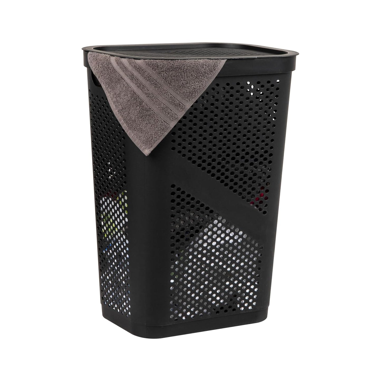 Mind Reader Slim Laundry Hamper with Lid for Efficient Storage