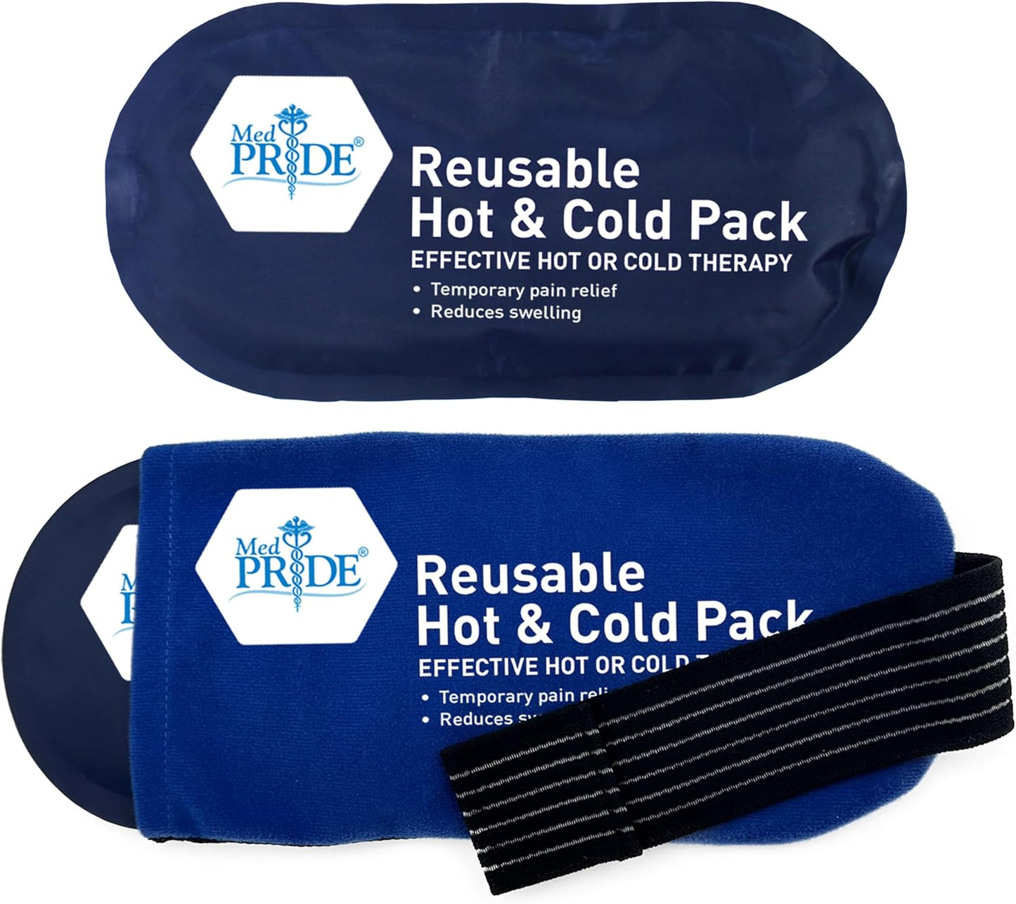 Med Pride Hot/Cold Gel Pack with Pain Relief Belt