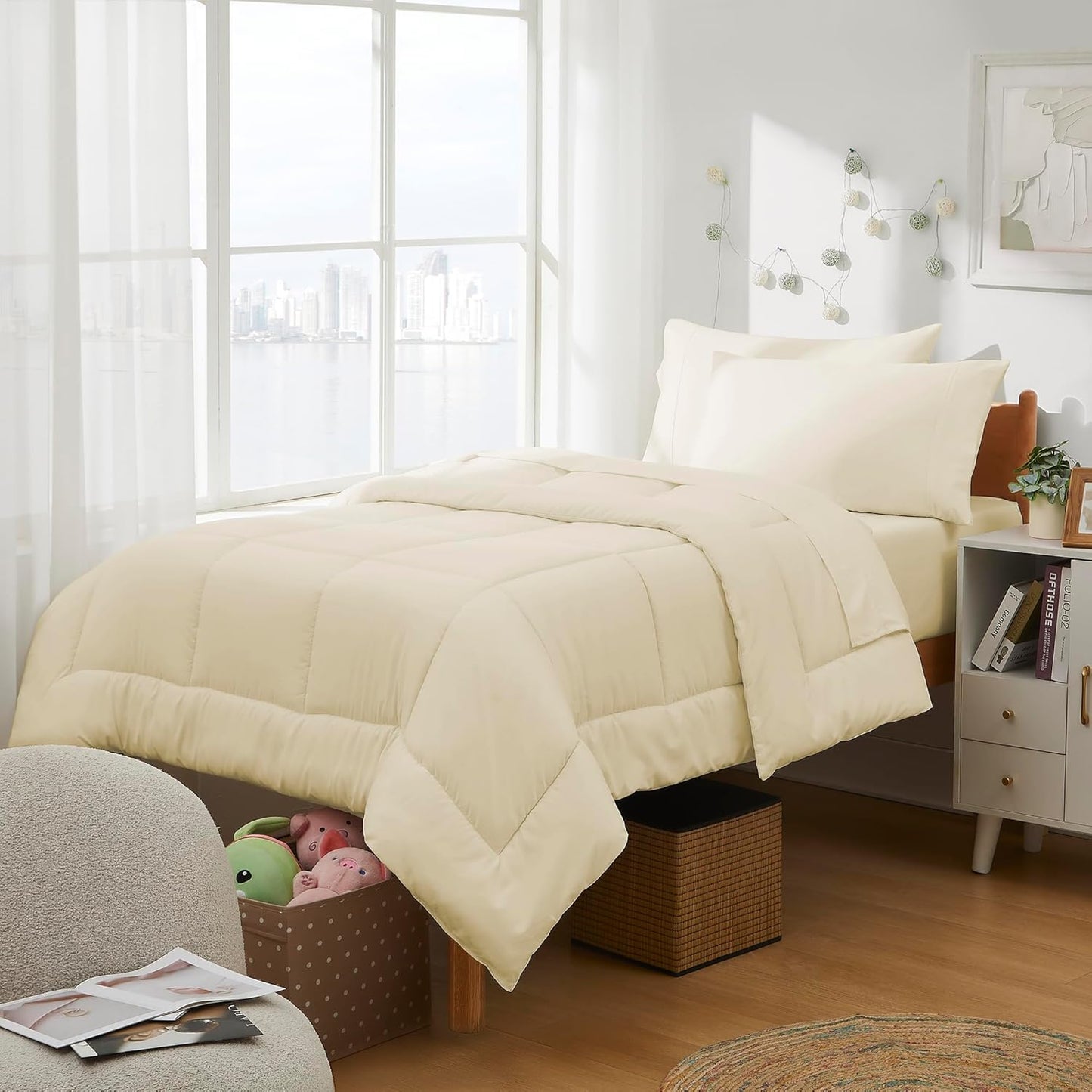 Dorm Room Essentials Comforter Set for College Students Twin XL