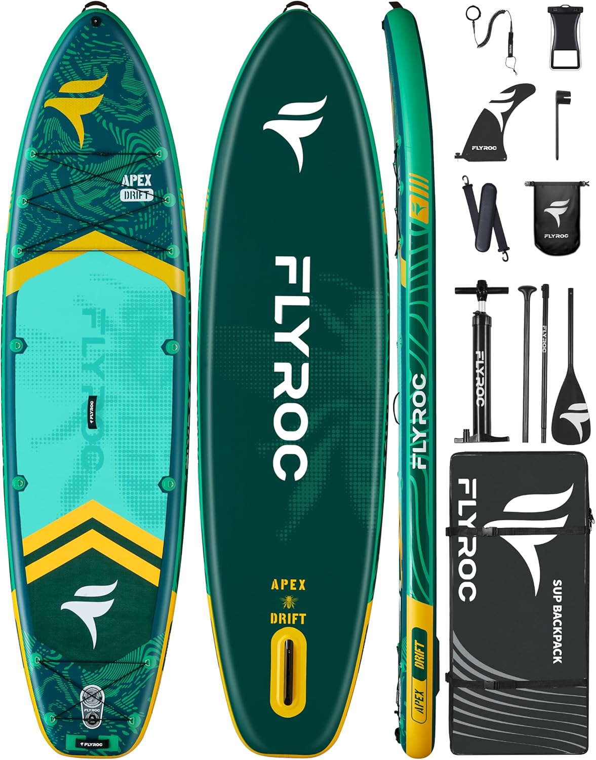 11ft 6in Extra Wide Inflatable Paddle Board for All Skill Levels